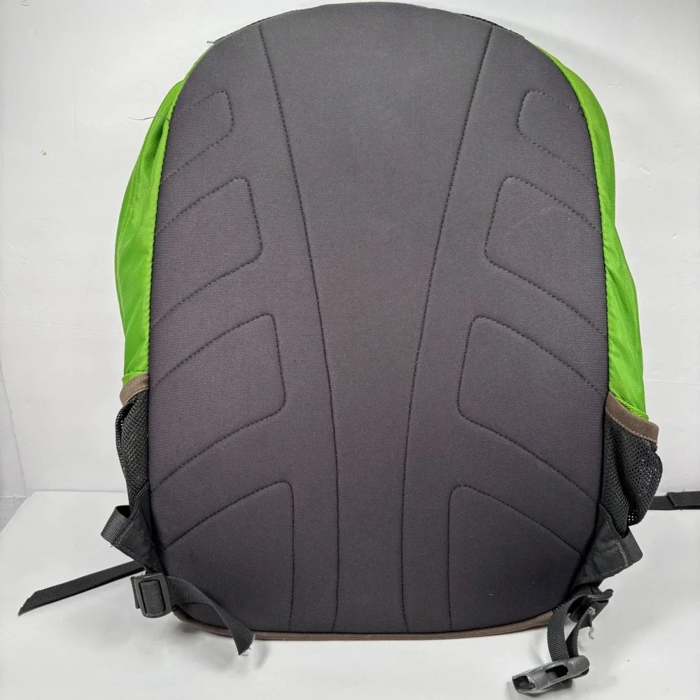 The North Face Skipper Backpack Green Brown Hiking Daypack School Outdoor Sport